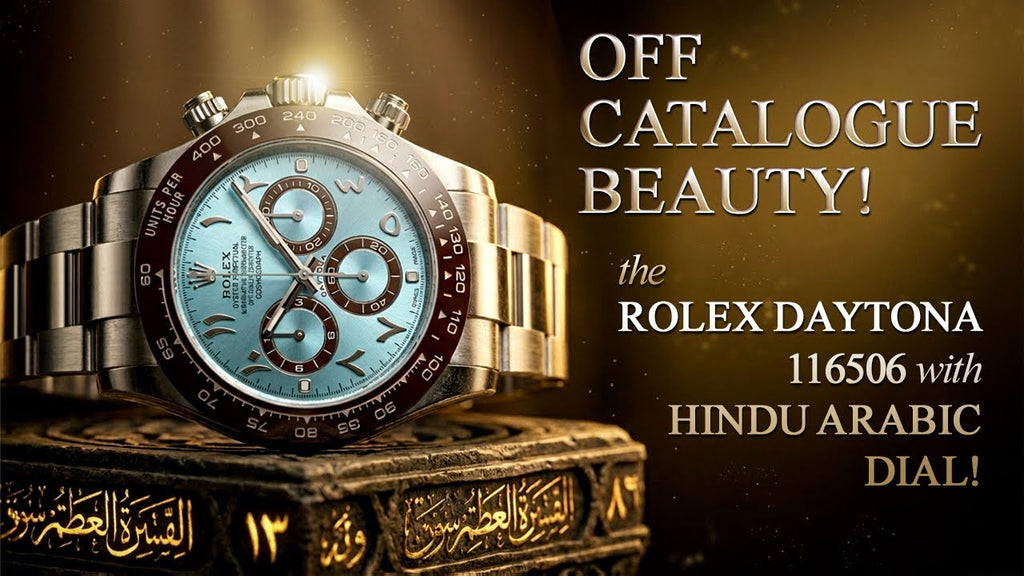 off catalogue beauty! The Rolex Daytona 116506 with hindu arabic