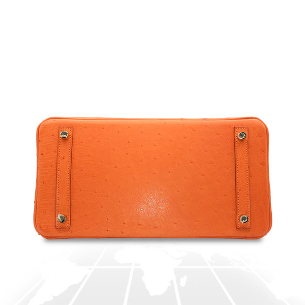 Hermes Birkin 30 Tangerine Autruche Ostrich Gold Hardware