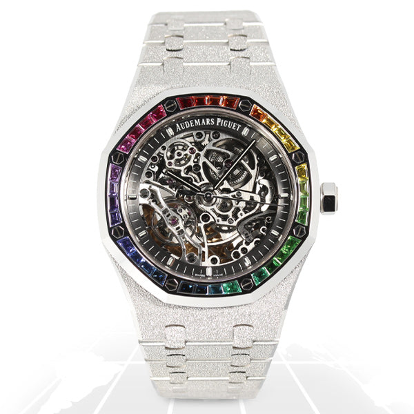 Audemars Piguet Royal Oak Frosted Gold Double Balance Wheel Openworked “Rainbow” 15412BC.YG.1224BC.03