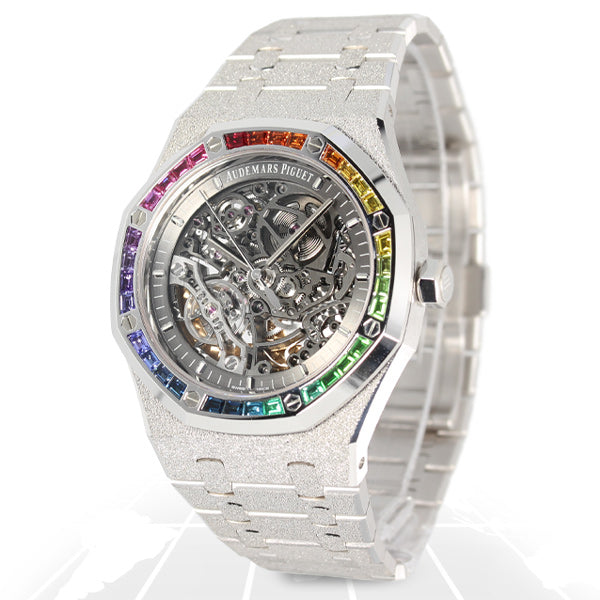 Audemars Piguet Royal Oak Frosted Gold Double Balance Wheel Openworked “Rainbow” 15412BC.YG.1224BC.03