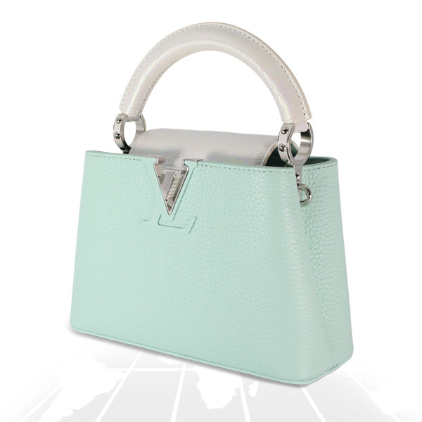 Louis Vuitton Mini Capucines Python Handle Silver Hardware