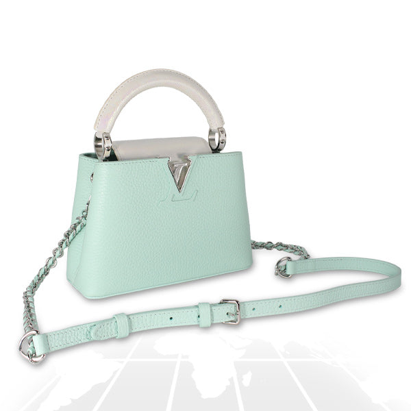 Louis Vuitton Mini Capucines Python Handle Silver Hardware