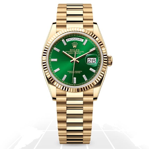 Rolex	Day-Date 36 "Green" 128238