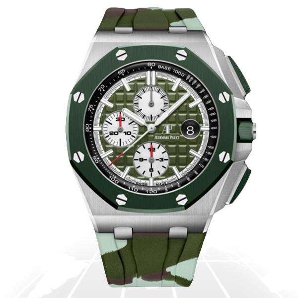 Audemars Piguet	Royal Oak Offshore Green Camouflage	26400So.oo.a055Ca.01 Latest Watches
